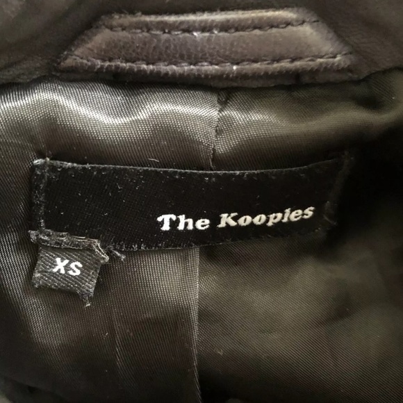 The Kooples Leather biker jacket Lambskin coat xs - Picture 5 of 8